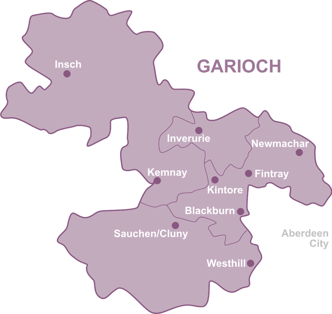 Illustrative map of the Garioch area
